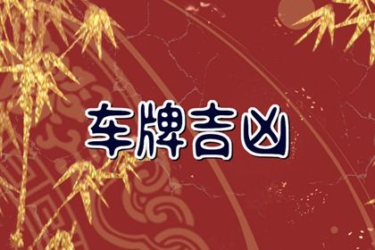车牌数字与尾号